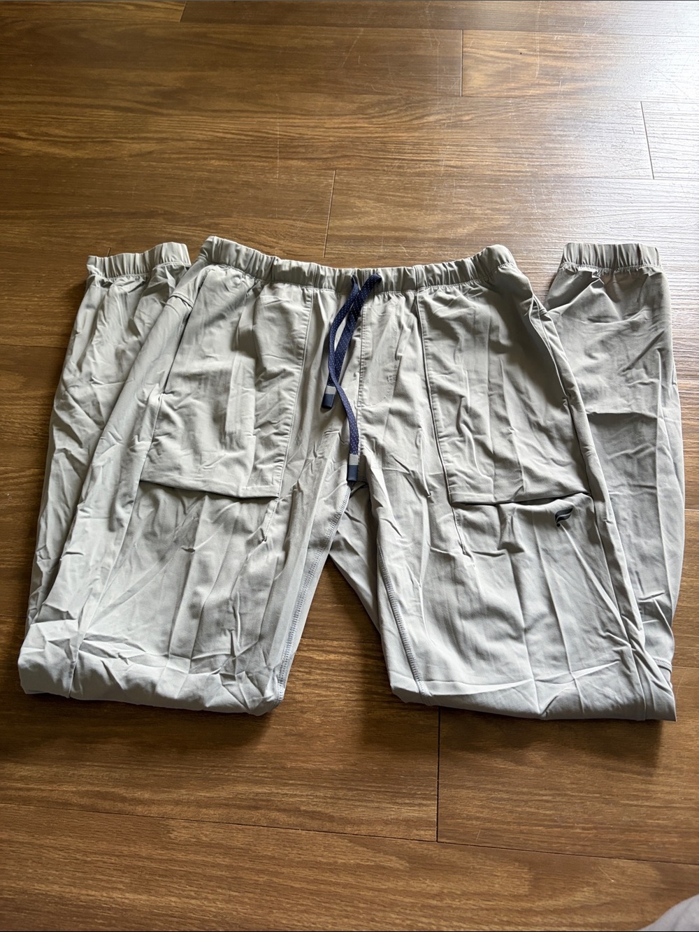 Fabletics Light Gray Men's Drawstring Cargo Pants
